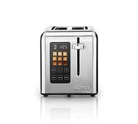 Ufesa FutureToaster, Grille-Pain Digitale, 2 Fentes, Acier Inoxydable, 950W, Écran, 9 Niveaux de Grillage avec Image, Décongélation, Réchauffage et Annulation, Programme Spécial pour Bagels