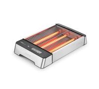 Ufesa Grille-Pain Plat Kamut, 1000W, 3 Résistances, Grille-Pain Horizontal, Acier Inoxydable, Taille XL pour 4 Tranches, 6 Niveaux, Écran Tactile, Réchauffer et Décongeler, Plateau Ramasse-Miettes