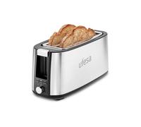 Ufesa Grille-Pain Toastie Duo 1400W en Acier Inoxydable, 2 Fentes Longues, 7 Niveaux de Puissance, Fonctions Réchauffer/Décongeler/Annuler et Plateau Ramasse-Miettes Amovible