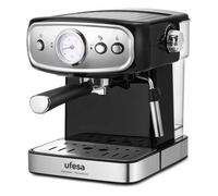 Combine Expresso Cafetière Ufesa CE7244 71705061 850W 1.5L 20Bar Chauffe-Tasse Filtre Réutilisable Inox Noir Ce7244 Brescia G