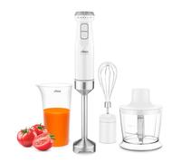 Ufesa Mixeur Plongeant Venus Max 1200W avec Fonction Turbo, 4 Lames Inox, Vitesse Variable, Design Anti-Éclaboussures, Set 3 en 1 avec Hachoir, Fouet et Verre Doseur