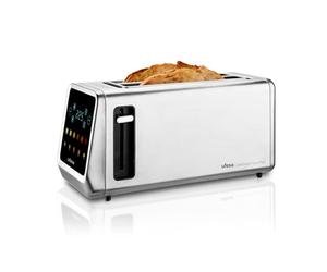 Ufesa One Touch Duo Plus, Grille-pain numérique 1400W, 2 fentes, écran LED, 6 niveaux, fonctions Pain, Bagel, Muffin, Gaufre, Réchauffer, Décongeler, Mémoire, Plateau ramasse-miettes.
