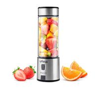Ufesa Onyx Go!, Mini Mixeur Portable, Blender, Smoothies, Rechargeable USB, 20 Utilisations par Charge, Bouteille Tritan 400ml, Couvercle Sport, Batterie 5100 mAh, Corps et 6 Lames en Acier Inoxydable