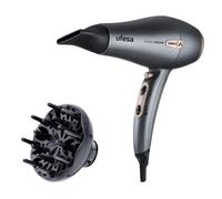 Ufesa SC8470 Sèche-cheveux professionnel à ionisation 2400W Keratin AC Motor avec buse et diffuseur 2 vitesses et 3 températures