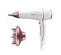 Ufesa Sèche-cheveux Professionnel Air Glow 2200W, Moteur AC, Élimine les Frisottis, Inclus Diffuseur et Concentrateur, 2 Vitesses, 3 Températures, Jet d’Air Froid, Blanc/Rose
