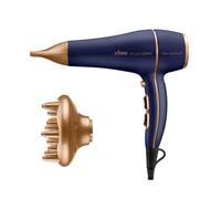 Ufesa Sèche-cheveux professionnel Air Lux 2200 W, moteur AC, élimine les frisottis, diffuseur et concentrateur, 2 vitesses, 3 températures, coup d'air froid, bleu/doré