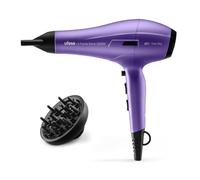 Ufesa Sèche-cheveux professionnel X-Treme Shine 2600 W, moteur AC, technologie ionique, sans frisottis, revêtement en huile d'argan, avec diffuseur et concentrateur, 2 vitesses, 3 températures