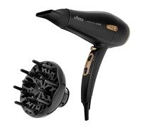 Ufesa Sèche-linge professionnel Velvet Pro 2400 avec technologie ionique, diffuseur et concentrateur, noir/cuivre, 2400 W