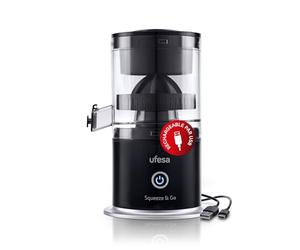 Ufesa Squeeze & Go,Presse-Agrumes Electrique,Inalambrique,Extracteur de Fruits Multifonctionel, Extracteur de Jus Portable, Rechargeable USB, Capacité de 220 ml, 45W Puissance, Sans BPA