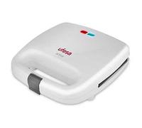 UFESA SW7855 Appareil croque monsieur, 750 W, Capacité 2 Sandwiches, Plaques Grill Antiadhésives, Voyant de Fonctionnement et de Température, Fermeture de Sécurité, Étanchéité Parfaite, Blanc