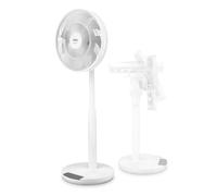 Ufesa Ventilateur Pied Sendai SilentEdge, 24W, 12 Vitesses, 3 Modes, Oscillation jusqu’à 90°, Ultra-silencieux, Système FootPress, Hauteur réglable, DualVortex Motion 14 pales, Télécommande, Écran LED
