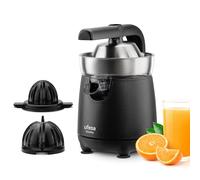 Ufesa Vitality, Presse-agrumes Électrique à Bras, 120W, Versement Continu, Système Anti-goutte, Double Cone, Filtre en Acier Inoxydable, Bras pour l'extraction du Jus, Sans BPA, Noir Inox