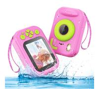 Uffylle Caméra pour enfants étanche IP68 de 3 m, caméra numérique sous-marine pour enfants, vidéo HD 1080p et carte de 32 Go, parfaite pour la natation, la piscine, cadeau d'anniversaire de Noël pour
