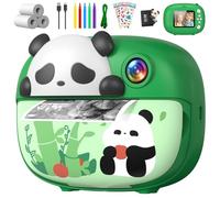 Uffylle Panda Appareil photo pour enfants, impression instantanée avec carte 32G, caméras vidéo instantanées HD 1080p de 3 à 12 ans, jouets numériques pour enfants de 3 à 12 ans, pour enfants de 3 à