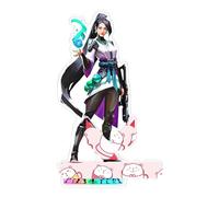 UfgDGS Game Valorant Jett Omen Phoenix Viper Figure Stand Acrylique 15 cm - Support Double Face, Décoration Bureau et Cadeau Collection (5)