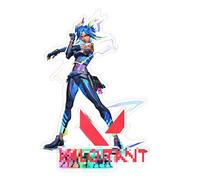 UfgDGS Game Valorant Jett Omen Phoenix Viper Figure Stand Acrylique 15 cm - Support Double Face, Décoration Bureau et Cadeau Collection (6)