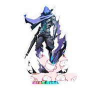 UfgDGS Game Valorant Jett Omen Phoenix Viper Figure Stand Acrylique 15 cm - Support Double Face, Décoration Bureau et Cadeau Collection (1)