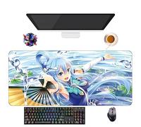 UfgDGS Tapis de Souris Anime Konosuba Blessing Wonderful World Megumin Aqua | Tapis de Souris XXL Imperméable (90 cm x 40 cm x 3 mm) | Base Antidérapante en Caoutchouc (3)