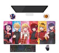 UfgDGS Tapis de Souris Anime Oshi No KO | Tapis de Souris XXL Imperméable (90 cm x 40 cm x 3 mm) | Base Antidérapante en Caoutchouc | Protection Clavier et Souris pour PC et Portable (5)