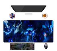 UfgDGS Tapis de Souris Anime Solo Leveling | Tapis de Souris XXL Imperméable (90 cm x 40 cm x 3 mm) | Base Antidérapante en Caoutchouc | Protection Clavier et Souris pour PC et Portable (8)