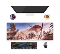 UfgDGS Tapis de Souris Game Horizon Forbidden West | Tapis de Souris XXL Imperméable (80 cm x 30 cm x 3 mm) | Base Antidérapante en Caoutchouc | Protection Clavier et Souris pour PC et Portable (1)
