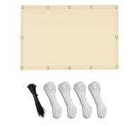 UFGFYTT Voile d'ombrage Rectangulaire Imperméable, 3.3x6m, Toile Ombrage Exterieur UV Protection, Jardins balcons terrasses avec Oeillets et Cordons, Beige