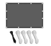 UFGFYTT Voiles D'ombrage Imperméable, 1.25x6.5m, Voiles Ombrages Rectangulaire avec Oeillets et Cordons, UV Protection, Voiles D'ombrage pour Patio Pergola Jardin Exterieur, Gris foncé