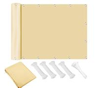 UFGFYTTV oile d'ombrage rectangulaire imperméable, 4.5x7m, Protection UV 98%, œillets, résistante aux intempéries, sans perçage (sur Mesure), avec Corde, idéale pour Jardin, Balcon, Jaune