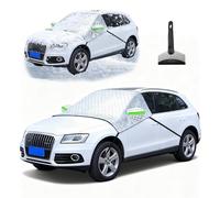 Ufgwhirl Couverture Pare Brise Voiture Hiver pour Toyota Supra MK4(A80) 1993-2002,Protection Contre Le Gel et la Neige,Pare-poussière,Protège Pare Brise Hiver,Repliable-Argent