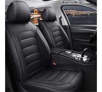 Ufgwhirl Housse Siège Voiture pour Ford Bronco Sport 2021-2026,Universel 5 Pièces Set Housses siège Auto Protection Cuir Imperméable Compatible avec Airbags,Femmes Hommes,Noir