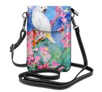 UFhgjjb Beau petit sac à main pour téléphone portable imprimé cheval blanc - Sac portefeuille à bandoulière avec sangle réglable, parfait pour les voyages et un usage quotidien, Belle fleur de