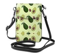 UFhgjjb Beau petit sac à main pour téléphone portable imprimé cheval blanc - Sac portefeuille à bandoulière avec sangle réglable, parfait pour les voyages et un usage quotidien, Fruits d'avocat