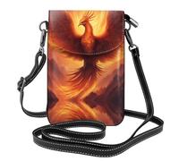 UFhgjjb Beau petit sac à main pour téléphone portable imprimé phoenix - Sac portefeuille à bandoulière avec sangle réglable, parfait pour les voyages et un usage quotidien