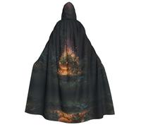 UFhgjjb Cape à capuche pour Halloween - Adulte - Imprimé monstre lumineux - Robe pour bal masqué, carnaval, exposition de bande dessinée