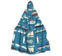 UFhgjjb Cape à capuche pour Halloween - Adulte - Transport maritime - Costume imprimé pour bal masqué, carnaval, exposition de bande dessinée