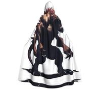 UFhgjjb Cape à capuche pour Halloween - Adulte - Un monstre mystérieux apparaît - Robe imprimée pour bal masqué, carnaval, exposition de bande dessinée
