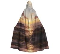 UFhgjjb Cape à capuche pour Halloween - Pour adulte - Lumière au niveau de la mer - Costume imprimé pour bal masqué, carnaval, exposition de bande dessinée