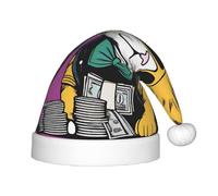 UFhgjjb Chapeau de Noël imprimé gestion financière pour enfants - Couvre-chef de vacances pour Noël, Nouvel An, cadeaux de fête - Casquette chaude unisexe