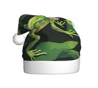 UFhgjjb Chapeau de Noël pour adulte - Chapeau de Père Noël festif unisexe avec imprimé crocodile, chapeau de Noël en peluche