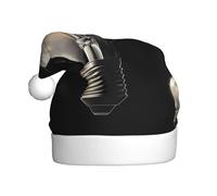 UFhgjjb Chapeau de Noël pour adulte - Chapeau de Père Noël festif unisexe avec imprimé flash de lumière, chapeau de Noël en peluche