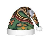 UFhgjjb Chapeau de Noël pour enfants avec imprimé L'histoire du serpent et du chat - Couvre-chef de vacances pour Noël, Nouvel An, cadeaux de fête - Casquette chaude unisexe
