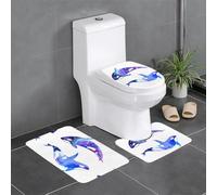 UFhgjjb Ensemble de 3 tapis de salle de bain avec imprimé orque - Tapis de sol en forme de U pour toilettes, coiffeuse, salle de bain principale
