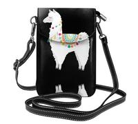 UFhgjjb Joli petit sac à main pour téléphone portable avec sangle réglable, parfait pour les voyages et un usage quotidien, lama, Taille unique
