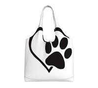 UFhgjjb Joli sac fourre-tout en toile avec imprimé d'araignée rouge - Sacs d'épicerie pour femmes, sacs de courses et de déménagement, plage, voyage, vie quotidienne, Empreinte de patte, Taille unique