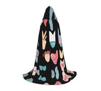 UFhgjjb L Halloween Cape à capuche - Peignoir unisexe en forme de cœur imprimé en forme de cœur pour fêtes, carnavals, expositions de bande dessinée, et plus encore