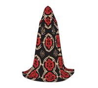UFhgjjb M Halloween Cape à capuche - Robe unisexe à motifs de bon augure pour cosplay, fêtes, carnavals, expositions de bande dessinée, et plus encore