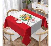 UFhgjjb Nappe carrée 152,4 x 152,4 cm - Parfaite pour la salle à manger, la cuisine et les événements en plein air, motif drapeau du Pérou imprimé sur une face