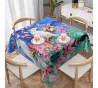 UFhgjjb Nappe carrée de 137,2 x 137,2 cm - Parfaite pour la salle à manger, la cuisine et les événements en plein air, belle fleur de cacatoès, imprimé sur une face