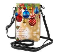 UFhgjjb Ocean Beach Petit sac à main pour téléphone portable imprimé ananas - Sac à bandoulière avec sangle réglable, parfait pour les voyages et un usage quotidien, Ballons Merry Christmas, Taille