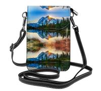 UFhgjjb Ocean Beach Petit sac à main pour téléphone portable imprimé ananas - Sac à bandoulière avec sangle réglable, parfait pour les voyages et un usage quotidien, Lever de soleil en montagne